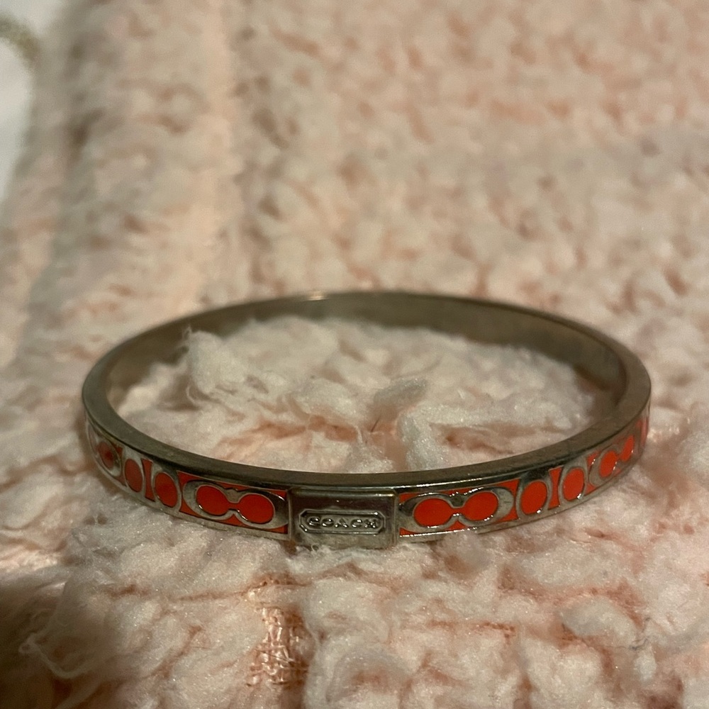 COACH RED CLASSIC DESIGN BANGLE. Great condition
